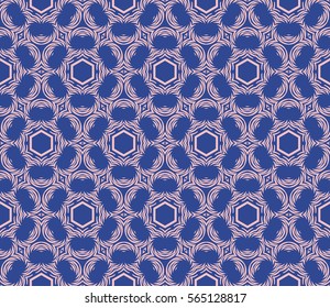 geometric flower. floral seamless pattern. vector illustration. for interior design, invitation, wallpaper, textile.