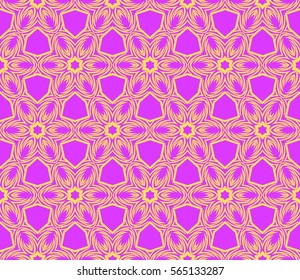 geometric flower. floral seamless pattern. vector illustration. for interior design, invitation, wallpaper, textile.