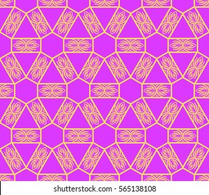 geometric flower. floral seamless pattern. vector illustration. for interior design, invitation, wallpaper, textile.