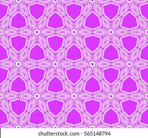 geometric flower. floral seamless pattern. vector illustration. for interior design, invitation, wallpaper, textile.