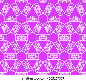 geometric flower. floral seamless pattern. vector illustration. for interior design, invitation, wallpaper, textile.