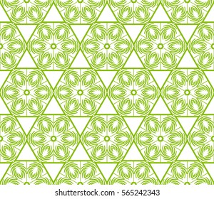 geometric flower. floral seamless pattern. vector illustration. for interior design, invitation, wallpaper, textile.