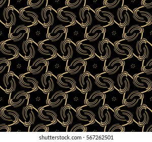 geometric flower. floral seamless pattern. vector illustration. for interior design, invitation, wallpaper, textile.