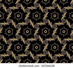 geometric flower. floral seamless pattern. vector illustration. for interior design, invitation, wallpaper, textile.