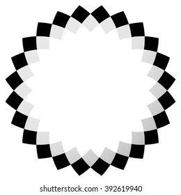 Geometric flower or generic motif isolated on white