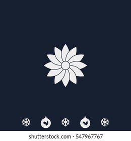 Geometric flower icon.