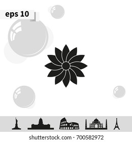 Geometric flower icon.