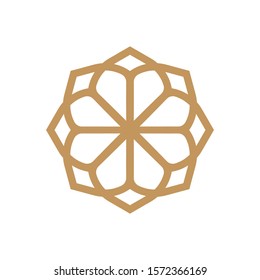 Geometric Flower icon Logo Design
