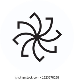 Geometric Flower icon, symbol vector design. Great for mobile app, web design, print materials, etc.