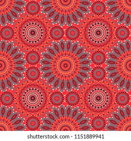 Geometric flower like seamless pattern