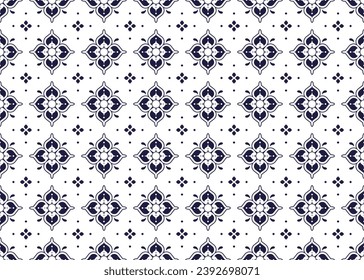 geometric and flower line ethnic fabric seamless pattern for cloth carpet wallpaper background wrapping etc.