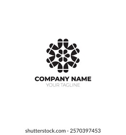 geometric flower logo meaning sharp innovate to advance suitable for companies in the fields of beauty, technology, construction, health, consulting, manufacturing, entertainment, fashion, jewelry
