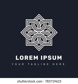 Geometric Flower Logo Template