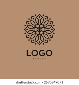 Geometric Flower Logo Vector Art