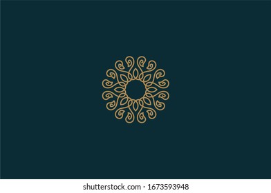 geometric flower logos for spa and cosmetic companies