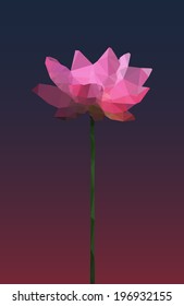geometric flower lotus