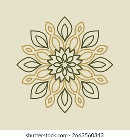 Geometric Flower Mandala Pattern – Decorative Vector Design