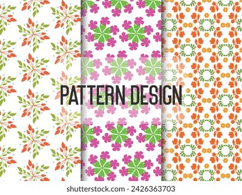 Geometric flower pattern design template 