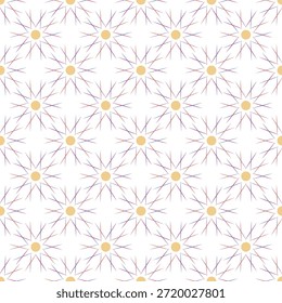 Padrão de flor geométrica de sem costura, como ilustração. Terno para design de pacote, papel de parede, impressão de moda, papel de parede de habitação, arty-crafty.