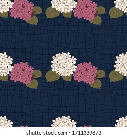 geometric flower pattern, textile print background-vector