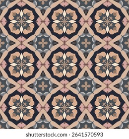 Geometric flower patterns, gray sugar-free patterns, vector patterns are used for wallpapers, gift wrapping paper, etc.