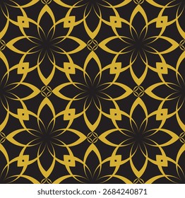 Geometrische Blume, perfektes Muster, nahtloser Luxus-Stil