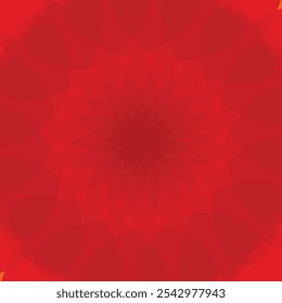 Geometric flower red background template