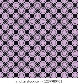 Geometric flower seamless pattern.