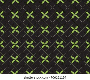 Geometric Flower Seamless Pattern. Elegant leaf background.