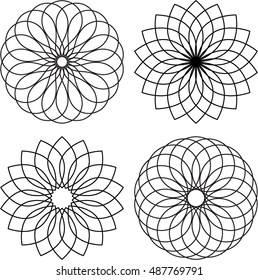 geometric flower shapes