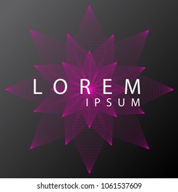 geometric flower shapes vector