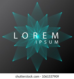 geometric flower shapes vector