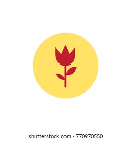 geometric  flower silhouette. Vector flat icon