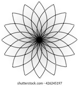 Geometric flower symbol
