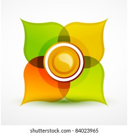 Geometric flower symbol