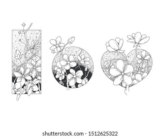 Geometric flower tattoo vector art