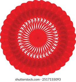 Geometric flower white background template