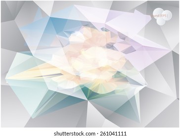 Geometric flowers. Abstract polygonal background. Geometrical texture.