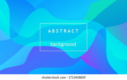 Diseño vectorial de fondo azul y violeta del fluido geométrico. 