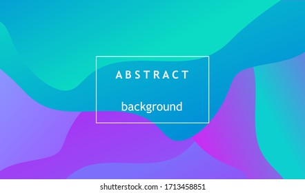 Geometric fluid blue and violet gradient background vector design. 