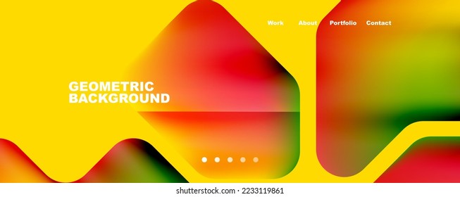 Geometric fluid shapes with liquid colors abstract background. Vector Illustration For Wallpaper, Banner, Background, Card, Book Illustration, landing page