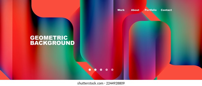 Geometrische Flüssigkeitsformen mit flüssigen Farben abstrakter Hintergrund. Vektorgrafik für Bildschirmhintergründe, Banner, Hintergrund, Karte, Buchillustration, Landing-Page