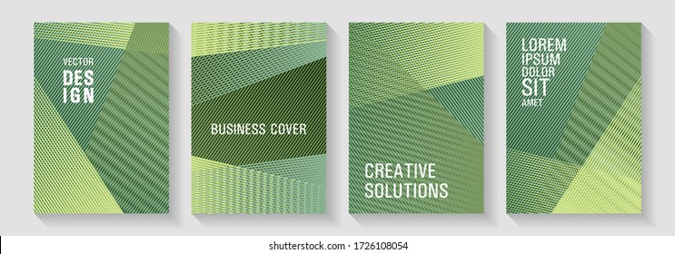 Geometric flyer background vector templates. Thin stripes blend covers design set. Vibrant gradient book backdrops. Magic notebook frameworks. Party invitation flyer cool backgrounds.