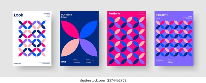 Geometric Flyer Design. Abstract Banner Template. Modern Book Cover Layout. Brochure. Background. Business Presentation. Poster. Report. Portfolio. Pamphlet. Brand Identity. Magazine. Journal