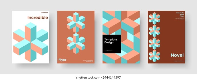 Geometric Flyer Design. Abstract Book Cover Layout. Creative Brochure Template. Report. Banner. Background. Poster. Business Presentation. Newsletter. Advertising. Pamphlet. Catalog. Handbill