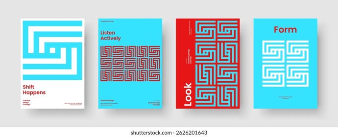 Geometric Flyer Design. Abstract Brochure Template. Modern Poster Layout. Banner. Report. Book Cover. Background. Business Presentation. Advertising. Brand Identity. Leaflet. Notebook. Magazine