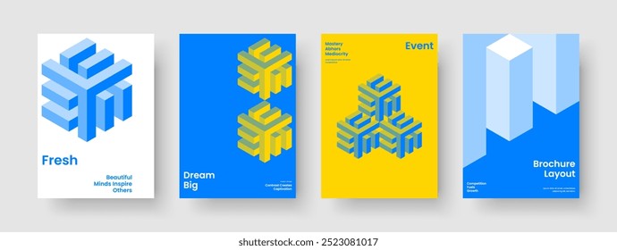 Geometrisches Flyer-Design. Kreatives Banner-Layout. Isolierte Buchdeckvorlage. Poster. Broschüre. Hintergrund. Geschäftspräsentation. Bericht. Werbung. Katalog. Portfolio. Handzettel Merkblatt