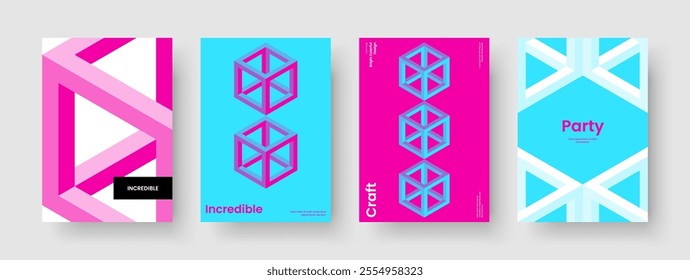 Geometric Flyer Design. Creative Brochure Layout. Isolated Business Presentation Template. Background. Poster. Banner. Report. Book Cover. Catalog. Newsletter. Pamphlet. Advertising. Brand Identity