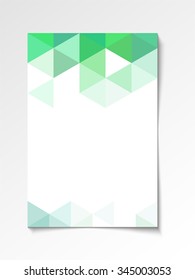 Geometric flyer design green. Abstract Modern Backgrounds. Templates