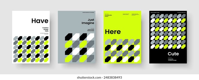 Geometric Flyer Design. Isolated Book Cover Template. Modern Business Presentation Layout. Banner. Report. Poster. Brochure. Background. Newsletter. Magazine. Catalog. Brand Identity. Notebook
